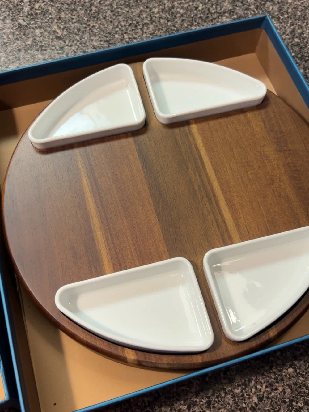Gold Cheese Serving Set with White Dishes - Home Dining